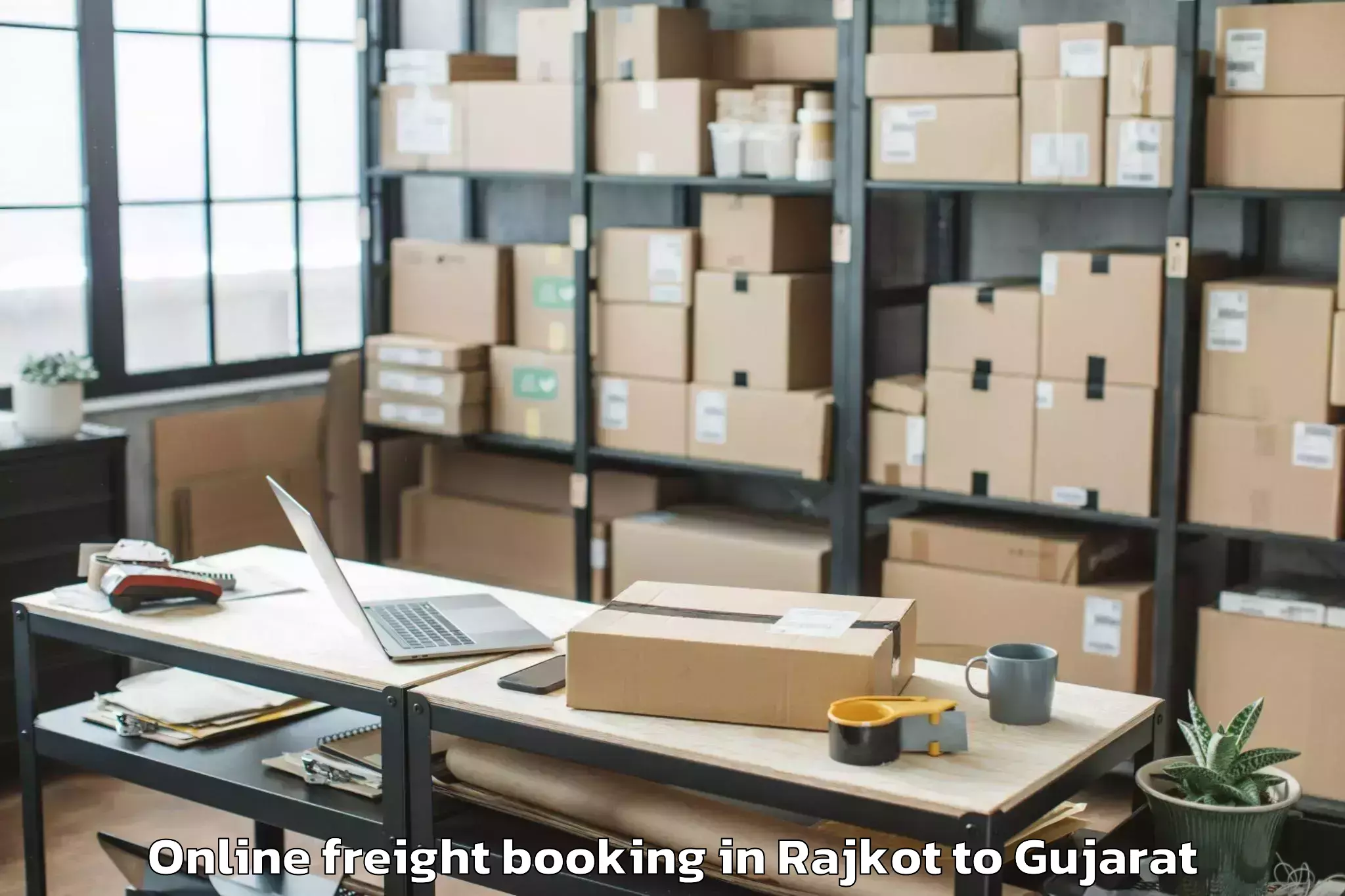 Professional Rajkot to Ganpat University Mehsana Online Freight Booking